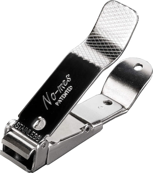 No-mes Toenail Clipper with Catches Clippings, Patented Ergonomic Grip, Built-in Nail File, Made in USA