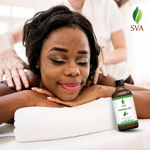 SVA Tamanu Oil - 4 Fl Oz – 100% Natural Cold Pressed Tamanu Oil for Face, Skin Care, Hair Care, Scalp Massage & Body