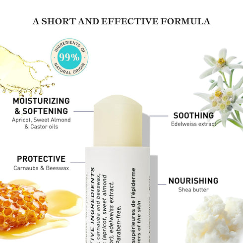 Embryolisse Protective Repair Lip Balm, Shea Butter Care for Hydration and Protection of Chapped Lips, 0.16 oz