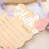 TERJIO Butterfly Daisy Hello Worid Board - Little Butterfly Birth Announcement Sign, Wooden Hello World Card