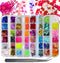 LoveOurHome Nail Glitters Sequins Set, Mixed Shaped Holographic Glitter Flakes for Makeup Crafts and Nail Decorations