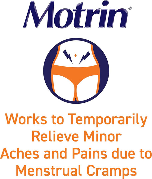 Motrin IB, Ibuprofen 200mg Tablets for Fever, Muscle Aches, Headache & Back Pain Relief, 100 ct
