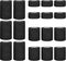 18 Pack Self Adhesive Bandage Wraps - 1"/2"/3" Black Cohesive Medical Tape for Wounds