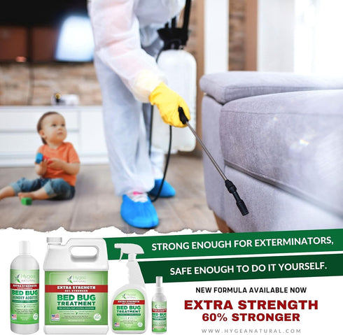 Bed Bug & Mite Extra Strength 3oz Travel Spray by Hygea Natural, TSA Approved, Child & Pet Safe