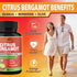 Organic Cadane Citrus Bergamot Supplement Extract Capsules, 90 Capsules & Berberine, Supports Overall Health, 3 Months
