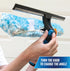 Unger Professional 18" ProFlex 2-in-1 Squeegee & Scrubber, Window Cleaning Tool with Pivoting Head, Reusable Sleeve