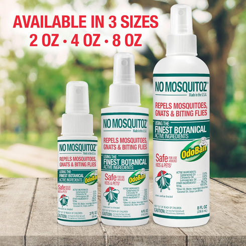 No Mosquitoz Botanical Bug Repellent, Effective for Gnat, Mosquito, 2 Ounce Spray Bottle, 3-Pack