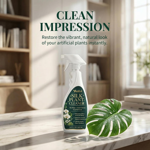 Silk Plant Cleaner Spray No Wipe, Faux Plant Cleaner Cleaner, Removes Dust & Restores Fresh Natural Look, Easy Spray