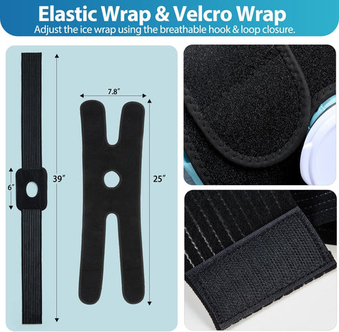 Ohuhu Ice Pack for Injuries - 3 Packs Reusable Ice Cold Packs with 2 Wrap Ice Bag for Hot & Cold Therapy Pain Relief