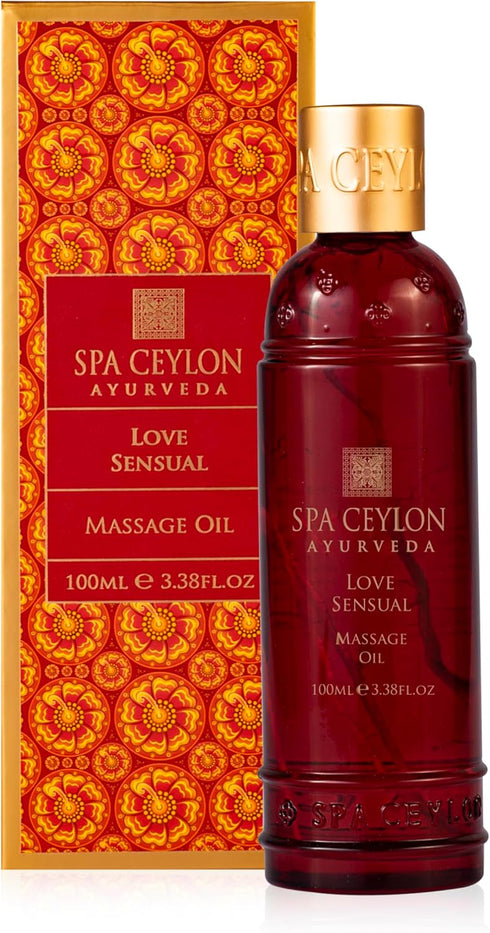 SPA CEYLON Love Sensual Massage Oil for Body, Professional Massage Therapy, Natural Oil for Ultimate Relaxation