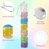 Bling Pill Case 7 Day - Rhinestone Keychain Weekly Pill Holder with Glitter Crystal Box for Women, 7 Color Compartments