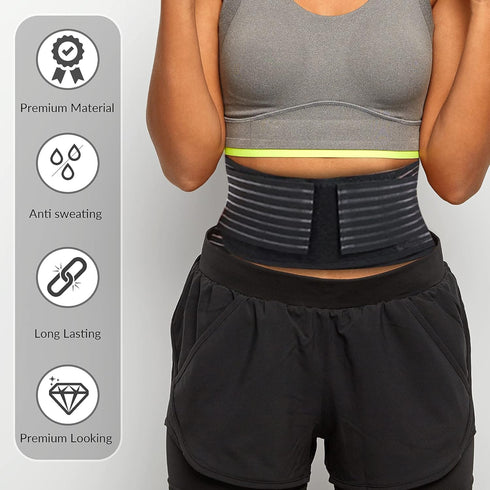 Back Support with Magnet, Tourmaline Magnetic Braces for Lower Back Pain Relief, Self Heating Lumbar Support Belt