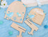 YOUAME Set Birth Announcement Wood Sign Board - Boy Under The Sea Newborn Footprint Milestone, Ocean Theme Hello World