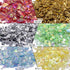 Nail Art Glitter Mylar Slices - Irregular Sequins Glass Pieces Foil Flakes Decoration, 12 Colors