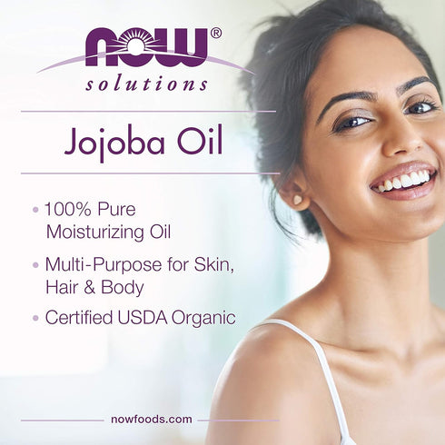 NOW Foods Jojoba Oil, 100% Pure Moisturizing Oil for Face, Hair and Body, 4-Ounce