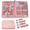Women Professional Manicure Set, 30 Pieces Stainless Steel Nail Clippers Pedicure Kit with Luxurious Travel Case