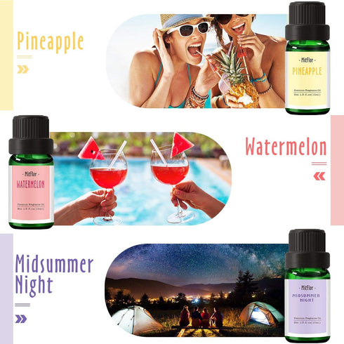 Summer 14, 20 Sets and Spring Fragrance Oils of MitFlor Bottles Premium Scented Oils for Diffuser, Soap and Candle