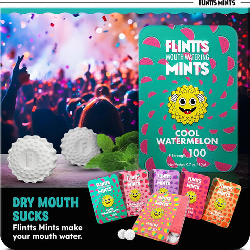 Lozenges Flintts Mints Fruit Troop Sugar Free Mouthwatering Mints for Dry Mouth Relief & Freshness Vegan Oral Health