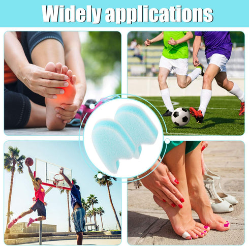 Mudder 16 Pieces Foam Toe Spacers, 3 Layer Foam Separators for Women & Men, Relief from Friction & Corns