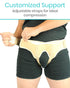 Vive Hernia Support Truss - Hernia Belt for Single/Double Inguinal or Sports Hernia - Medium with 2 Compression Pads