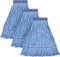 MATTHEW CLEANING Heavy Duty Mop Head, Commercial Replacement for Floor Cleaning, Blue Cotton Looped End