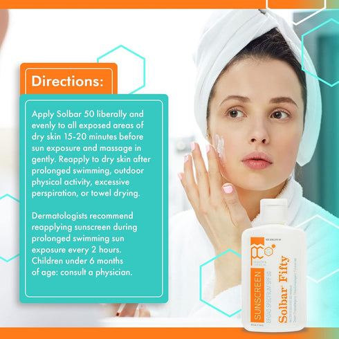 Person & Covey SPF 50 Sunscreen, 4 Fl. Oz - Broad Spectrum Face & Body Sun Cream, Water-Resistant