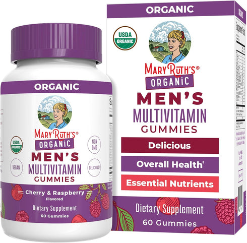 MaryRuth Organics Mens Vitamin Gummy | USDA | Vegan | Daily Multivitamins