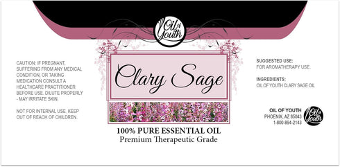 Oil of Youth Essential Oils 8oz - Clary Sage Essential Oil - 8 Fluid Ounces - Clary Sage Oil - Clary Sage Essential Oil Therapeutic Grade