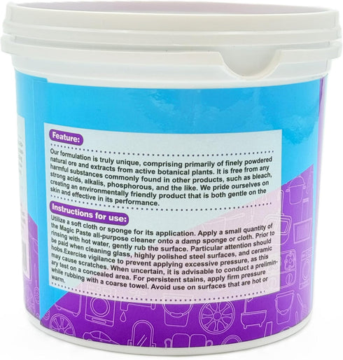 Magic Paste 16 oz. All-Purpose Cleaning Paste For Dishes, Kitchen Sinks, Shoes, Metal, Ceramic, Glass Stovetops, Car