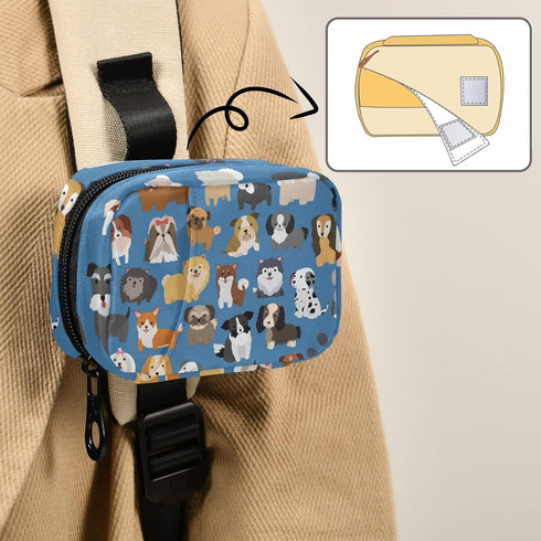 Naanle 7 Cute Puppy Dog Day Pill Case - Travel Organizer Bag With Zipper, Portable Weekly Compact Size for Vitamin