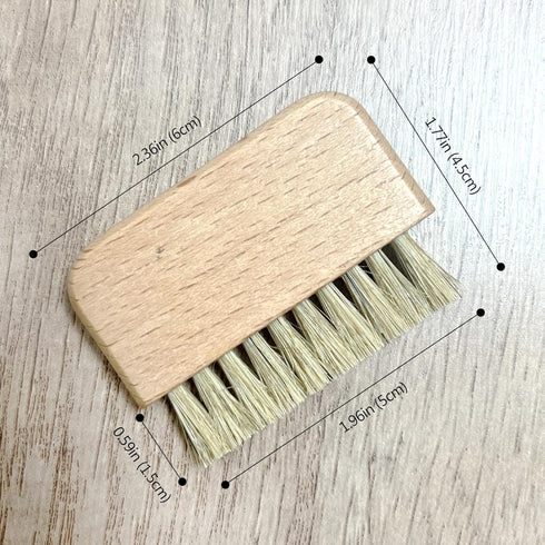 Natural Beech Wood Nail Brush, Non-Slip Hand and Toenail Cleaning Brush for Home and Travel
