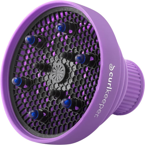 Curl Keeper Diffuser Hair Dryer for Curly Hair - Pop Up Silicone Attachment for Blow Dryers, Travel-Friendly