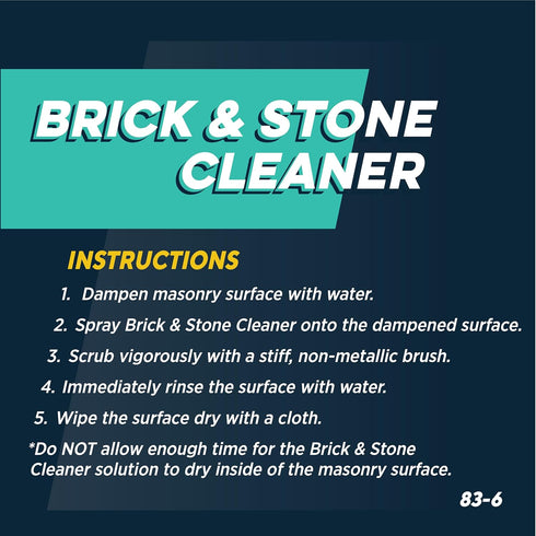 Rutland 16 oz Brick and Stone Cleaner for Fireplace, Non-Abrasive