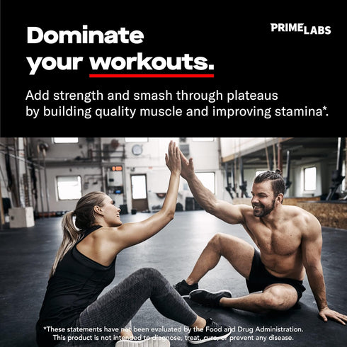 Prime Labs Men's Testosterone Booster, 2 Pack, Stamina, Endurance, & Strength Booster, 120 Caplets