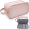 Travel-Accessories Makeup Bag for Women, Water Resistant Toiletry Bag for Travel Essentials, Eco Leather Cosmetic Bag