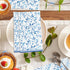 KTHONIOMANTE 200PCS 2 Pack, 4.5x8 Inch Blue & White Guest Paper Napkins, Ply Disposable Paper Blue Leaves Dinner Hand
