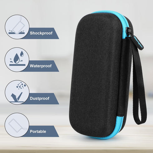Hard Travel Case for TENS Unit and Electrode Pads,Portable Carrying Case Compatible with TENS Devices and Accessories,Shockproof and Waterproof (Case Only)