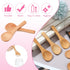36 Pieces Small Wooden Makeup Spatulas, Wooden Cosmetic Spoons, Mini Nature Beauty Scoop for Women Girls