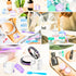 MotBach 35 PCS 20g Empty Plastic Containers, Small Makeup Sample Jars with Colored Lids for Travel Cosmetic