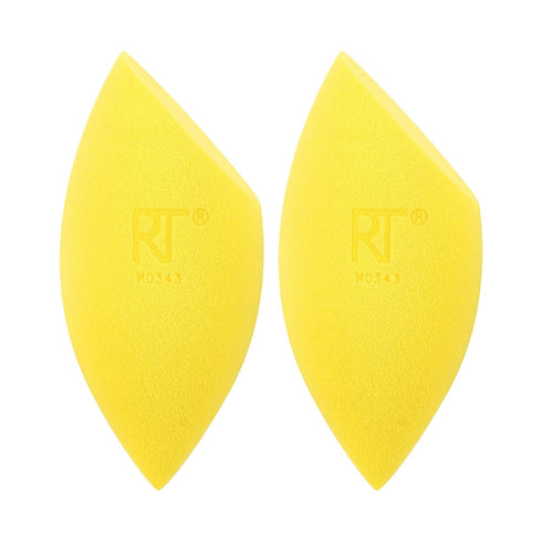 Real Techniques Miracle Concealer Sponge, 2 Count - Makeup Blending Sponge for Liquid & Cream Concealer, Yellow,