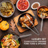 18 Pcs Clear Plastic Serving Utensils Set - 6 Serving Spoons, 6 Tongs, 6 Forks - Heavy Duty Disposable for Parties