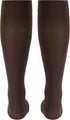 Truform 20-30 mmHg Compression Stockings, Knee High Length, Open Toe, Brown, Large