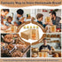 Sublaga 70 Pack 14" 8.3" 3.5" Packaging 75 Bread Bags with Tin Tie Tab Lock, Large Kraft Paper Sour Dough Bag