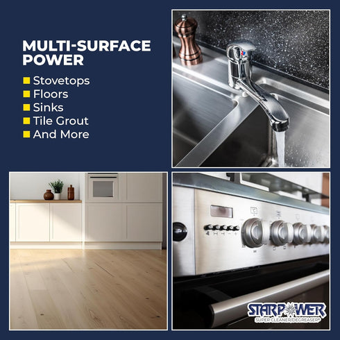 STARPOWER SUPER CLEANER/DEGREASER 24 STARPOWER Heavy Duty All Purpose Multi Surface Grease, Oil, Grime Remover, Ounces