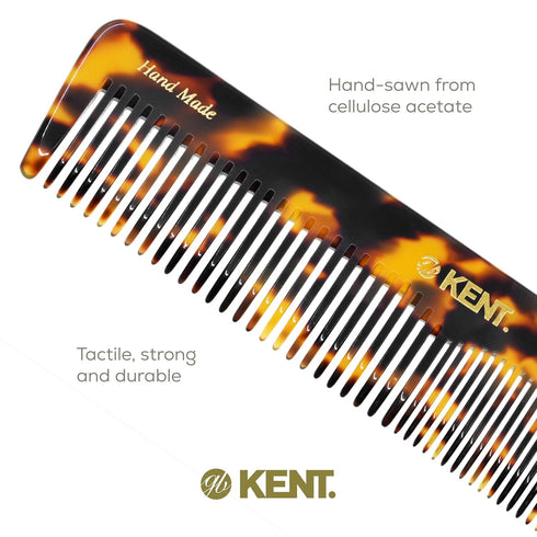 Kent 16T Fine Tooth Comb and Wide Tooth Comb, Beard Comb and Hair Comb for Men and Women, Detangling Comb