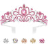 Pink Tiara and Crowns for Girls, Crystal Rhinestone Queen Costume Party Hair Accessories