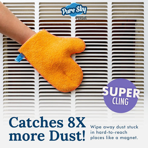 Pure-Sky Microfiber Glove Dusting Mitt, Ultra Microfiber Cleaning Cloth Glove for Home Cleaning