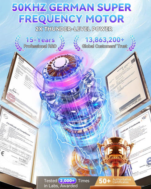 VCNFPRO 2025 Cleaner50KHz MotorTop1 99% Upgraded Ultrasonic Contact Lens Germany Super Intelligent Chip-Smart Modes