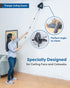 Feather Duster Kit with 5.6ft Extension Pole, 4 Washable Microfiber Dusting Brushes for Home Wall Ceiling Fan Cobweb