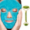 Ice Face Mask + Jade Roller Set - Beauty Roller & Facial Mask Tool for Wrinkles, Fine Lines, Anti Aging